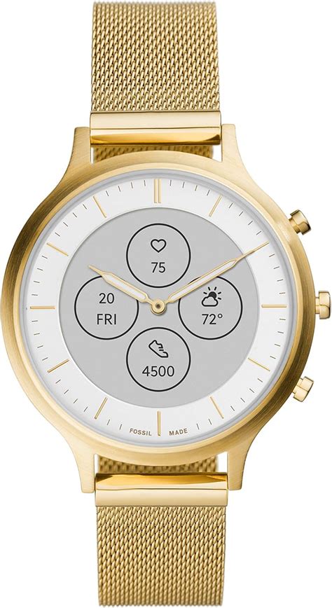 fossil hybrid smartwatch gold